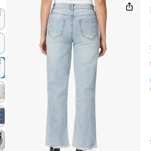 kensie Jeans for Women The Aubrey Retro Luxe High-Rise Relaxed Straight 12/31 - Picture 13 of 14